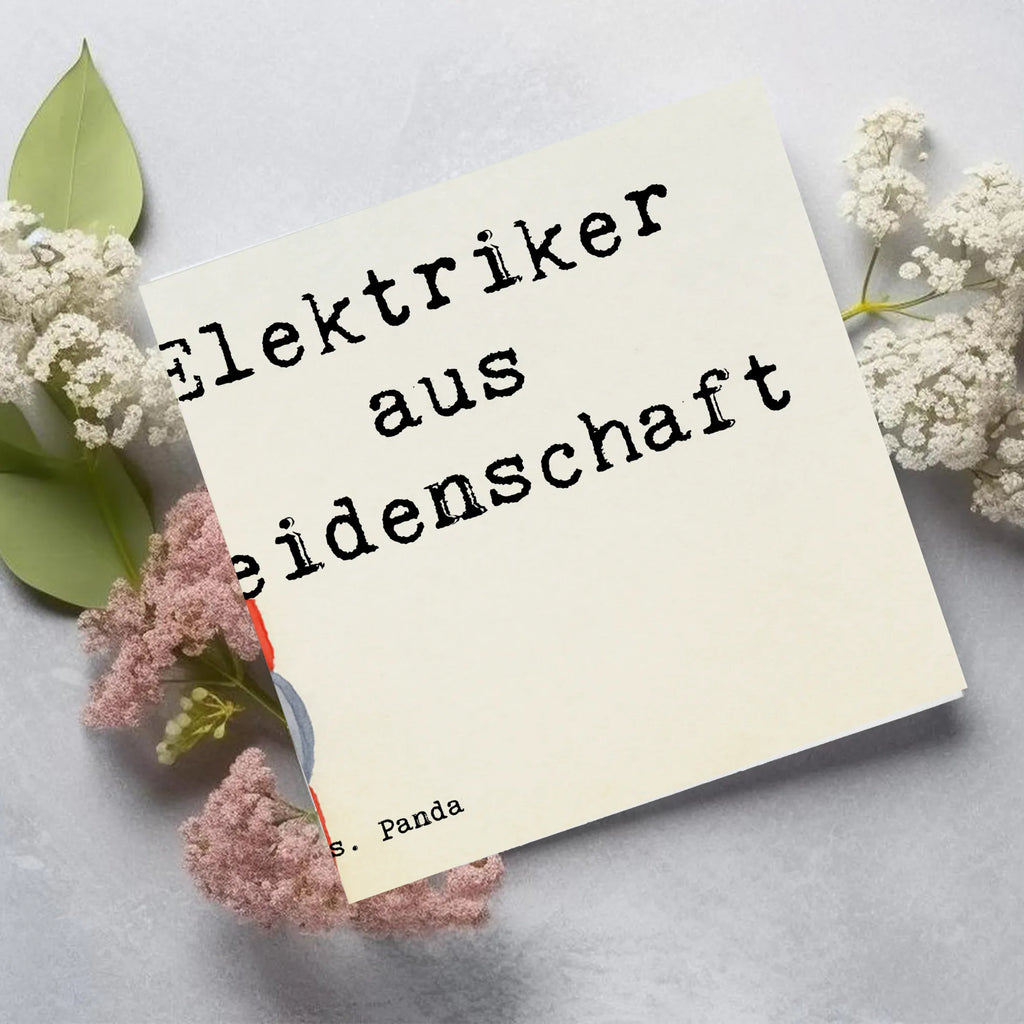 Deluxe Card Electrician Passion Design gift, gift idea, best, farewell gift, passing exam, anniversary, retirement, promotion, job start, sayings, funny, profession