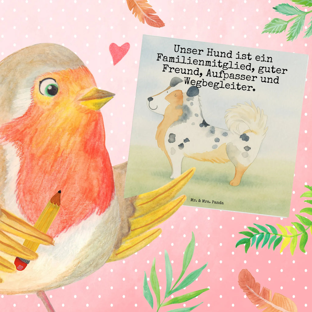 Deluxe Karte Hund Australien Shepherd Design Karte, Grußkarte, Klappkarte, Einladungskarte, Glückwunschkarte, Hochzeitskarte, Geburtstagskarte, Hochwertige Grußkarte, Hochwertige Klappkarte, Hund, Hundemotiv, Haustier, Hunderasse, Tierliebhaber, Hundebesitzer, Sprüche, Australien Shepherd, Shepherd, Hundeliebe, Familienhund, Spruch