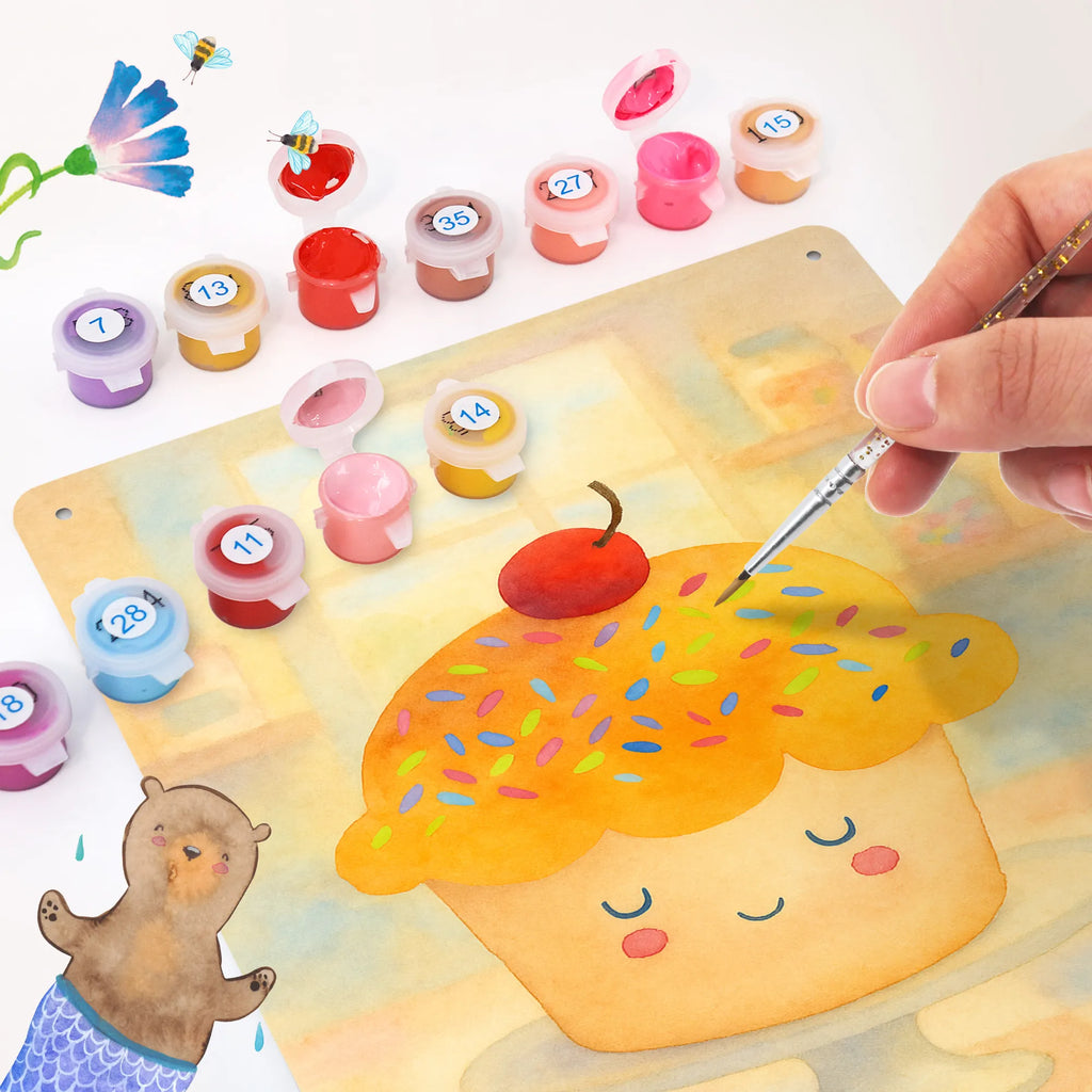 Metalowy szyld do malowania po numerach Babeczka Design Motywy zwierzęce, dobra energia, zabawne powiedzonka, zwierzęta