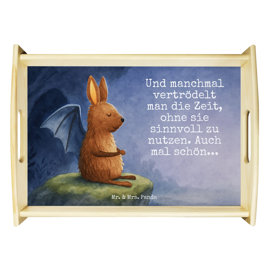 Serving tray bat Sit Design Serviertablett, Tablett, Holztablett, Küchentablett, Dekotablett, Frühstückstablett, Tiermotive, Gute Laune, lustige Sprüche, Tiere, Fledermaus, Fledermäuse, Motivation, entspannen