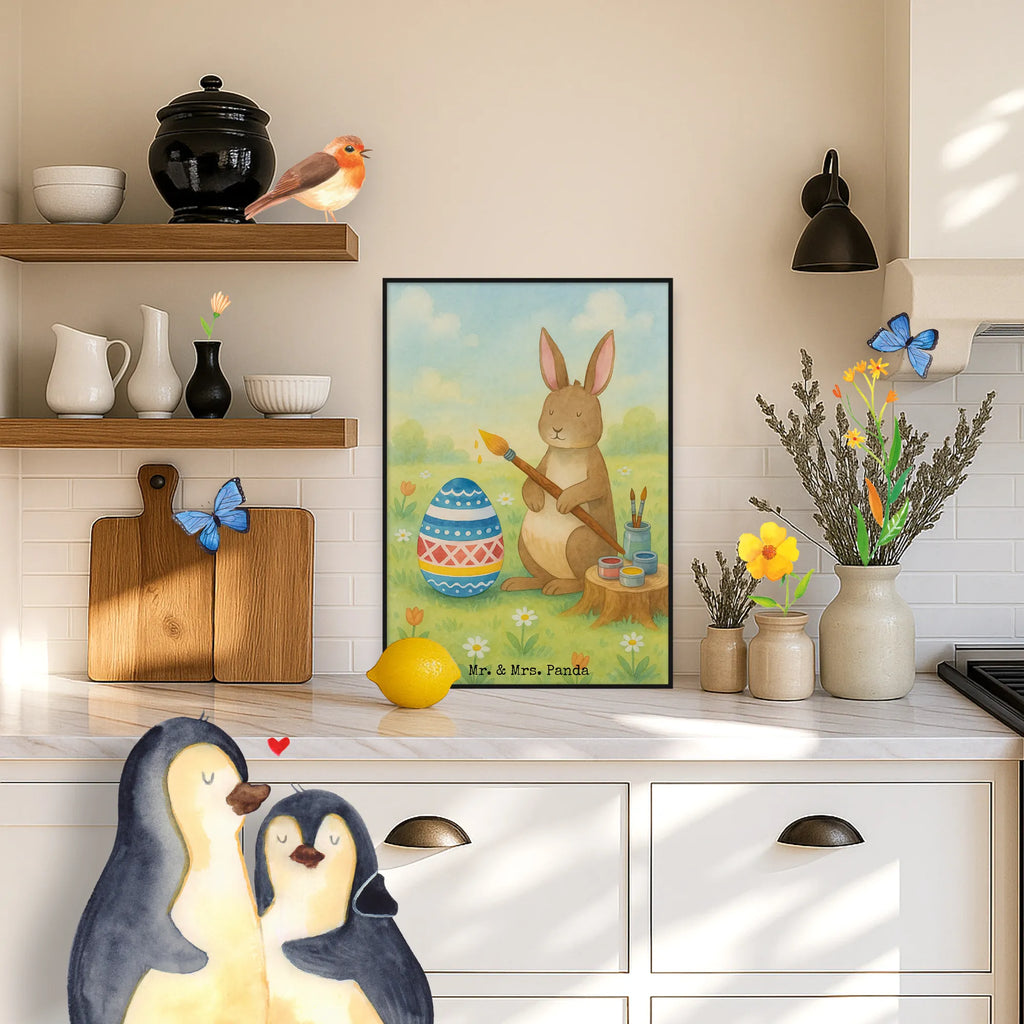 Poster Hase Eier Malen Design Poster, Wanddeko Bild, Posterdruck, Designposter, Handgemaltes Poster, Wanddekoration, Kunstdruck, Kinderposter, Wanddeko, Wandposter, Raumdekoration, Bild, Mr. & Mrs. Panda Poster, Küchenposter, Ostern, Osterhase, Ostergeschenke, Osternest, Osterdeko, Geschenke zu Ostern, Ostern Geschenk, Ostergeschenke Kinder, Ostern Kinder, bemalte Ostereier, Kaninchen, Eiermalen, Ostergrüße, Osterei, Frohe Ostern, Hase, Osterblume