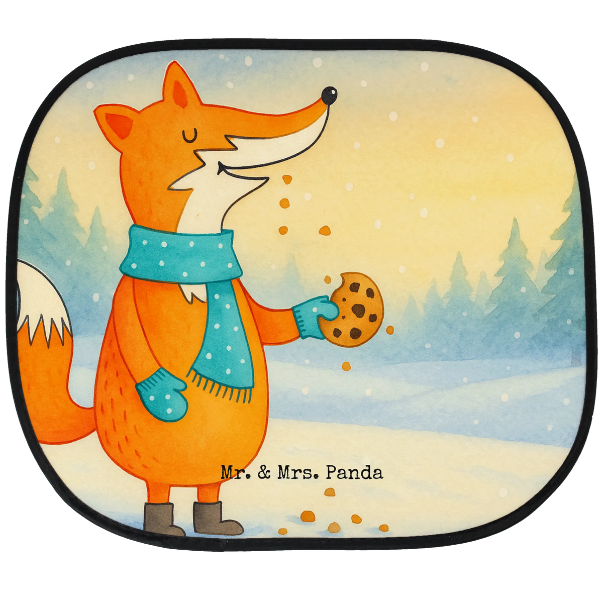 Car sun shade Fox biscuit Design children, car, sun visor, family, sun protection, windows, gift, back seat, fox, foxes, forest wildlife, clever as a fox, animal lover, christmas present, cookies, baking saying, christmas time, winter, love, kitchen decoration