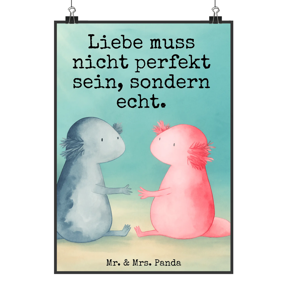 Poster Axolotl Liebe Design Design Poster, Bild, Deko Bild, typografie poster, wandkunst, Wandbild, kunstdruck poster, Plakat, Mr. & Mrs. Panda Poster, Deko Poster, kunstposter, Wanddekoration, Wandschmuck, wanddeko, Kunstdruck, grafikposter, wanddruck, Wanddeko Bild, Posterdruck, drucke, Designposter, Panda Poster, Molch, Axolotl, Liebe, Freund, Liebesbeweis, Valentinstag, Jahrestag, Schwanzlurch, Lurche, Axolot, Lurch, Ehemann, Verlobter, Große Liebe