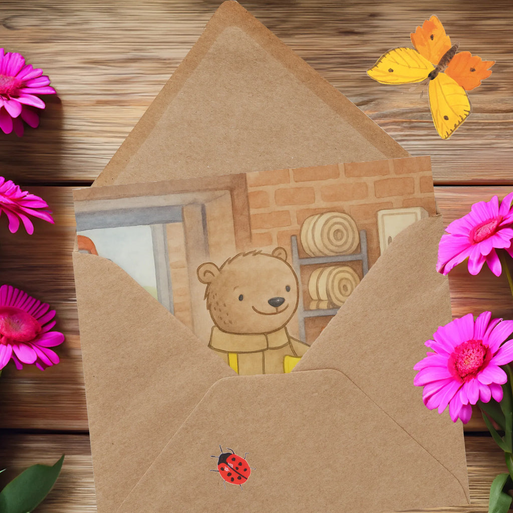 Deluxe Card bear Volunteer firefighter Design Hochwertige Klappkarte, Hochzeitskarte, Grußkarte, Glückwunschkarte, Geburtstagskarte, Hochwertige Grußkarte, Klappkarte, Einladungskarte, Karte, Geschenk, Sport, Sportart, Hobby, Schenken, Danke, Dankeschön, Auszeichnung, Gewinn, Sportler, Feuerwehrfest, Freiwillige Feuerwehr, Jugendfeuerwehr