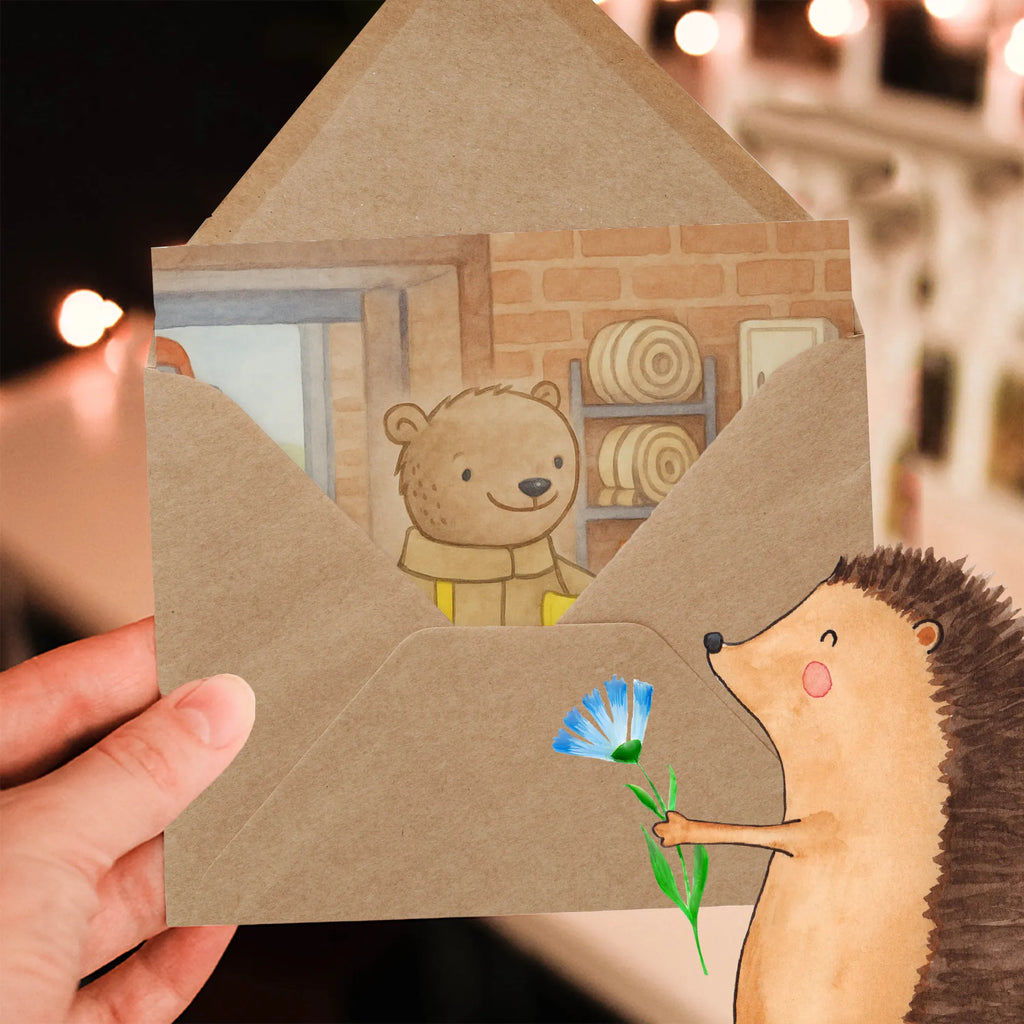 Deluxe Card bear Volunteer firefighter Design Hochwertige Klappkarte, Hochzeitskarte, Grußkarte, Glückwunschkarte, Geburtstagskarte, Hochwertige Grußkarte, Klappkarte, Einladungskarte, Karte, Geschenk, Sport, Sportart, Hobby, Schenken, Danke, Dankeschön, Auszeichnung, Gewinn, Sportler, Feuerwehrfest, Freiwillige Feuerwehr, Jugendfeuerwehr