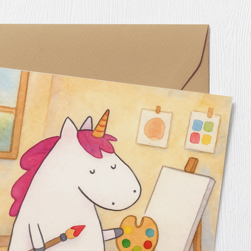 Deluxe Card unicorn Artist Design unicorn, unicorns, Painting, Unicorn, Artist, Pen, Artist present, Drawing, Gift, Brush, Painter gift, English, World, Artist gift