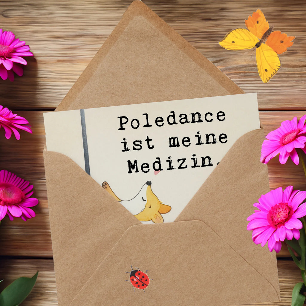 Deluxe Karte Fuchs Poledance Design Einladungskarte, Hochwertige Grußkarte, Grußkarte, Geburtstagskarte, Karte, Hochzeitskarte, Glückwunschkarte, Hochwertige Klappkarte, Klappkarte, Geschenk, Sport, Sportart, Hobby, Schenken, Danke, Dankeschön, Auszeichnung, Gewinn, Sportler, Tanzen, Tanz, Pole Dance