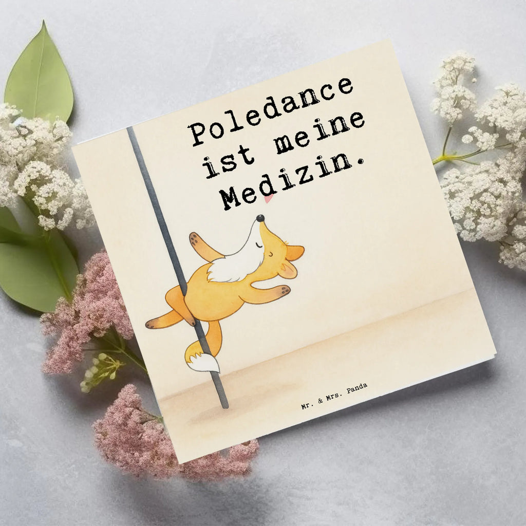 Deluxe Karte Fuchs Poledance Design Einladungskarte, Hochwertige Grußkarte, Grußkarte, Geburtstagskarte, Karte, Hochzeitskarte, Glückwunschkarte, Hochwertige Klappkarte, Klappkarte, Geschenk, Sport, Sportart, Hobby, Schenken, Danke, Dankeschön, Auszeichnung, Gewinn, Sportler, Tanzen, Tanz, Pole Dance