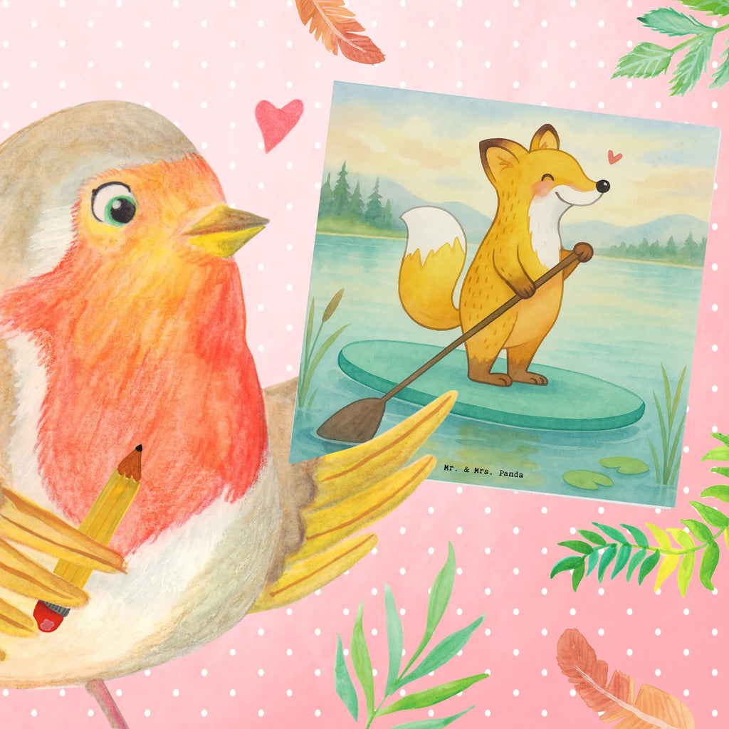 Karta Deluxe lis Wiosłowanie na stojąco Design Prezent, Sport, Dyscyplina sportowa, Hobby, Darować, Dziękuję, Dzięki, Wyróżnienie, Wygrana, Sportowiec