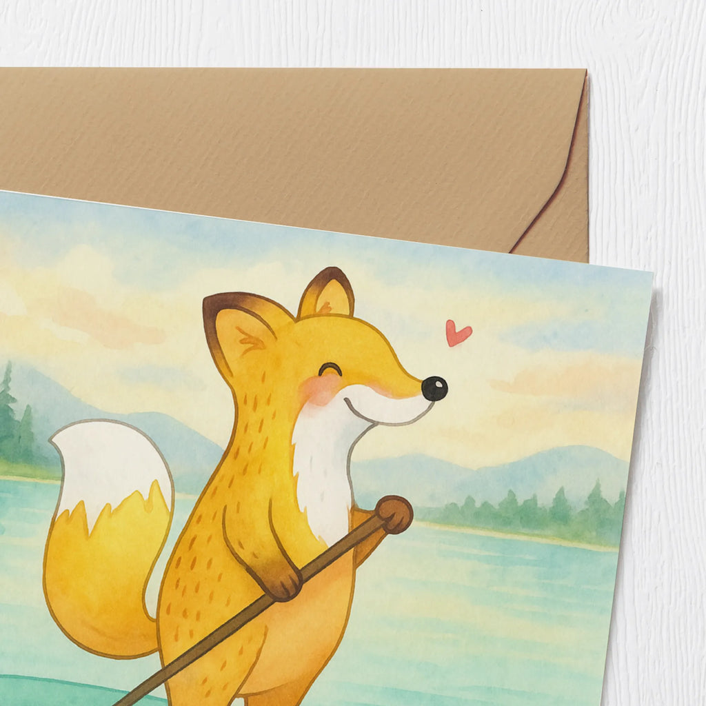 Karta Deluxe lis Wiosłowanie na stojąco Design Prezent, Sport, Dyscyplina sportowa, Hobby, Darować, Dziękuję, Dzięki, Wyróżnienie, Wygrana, Sportowiec