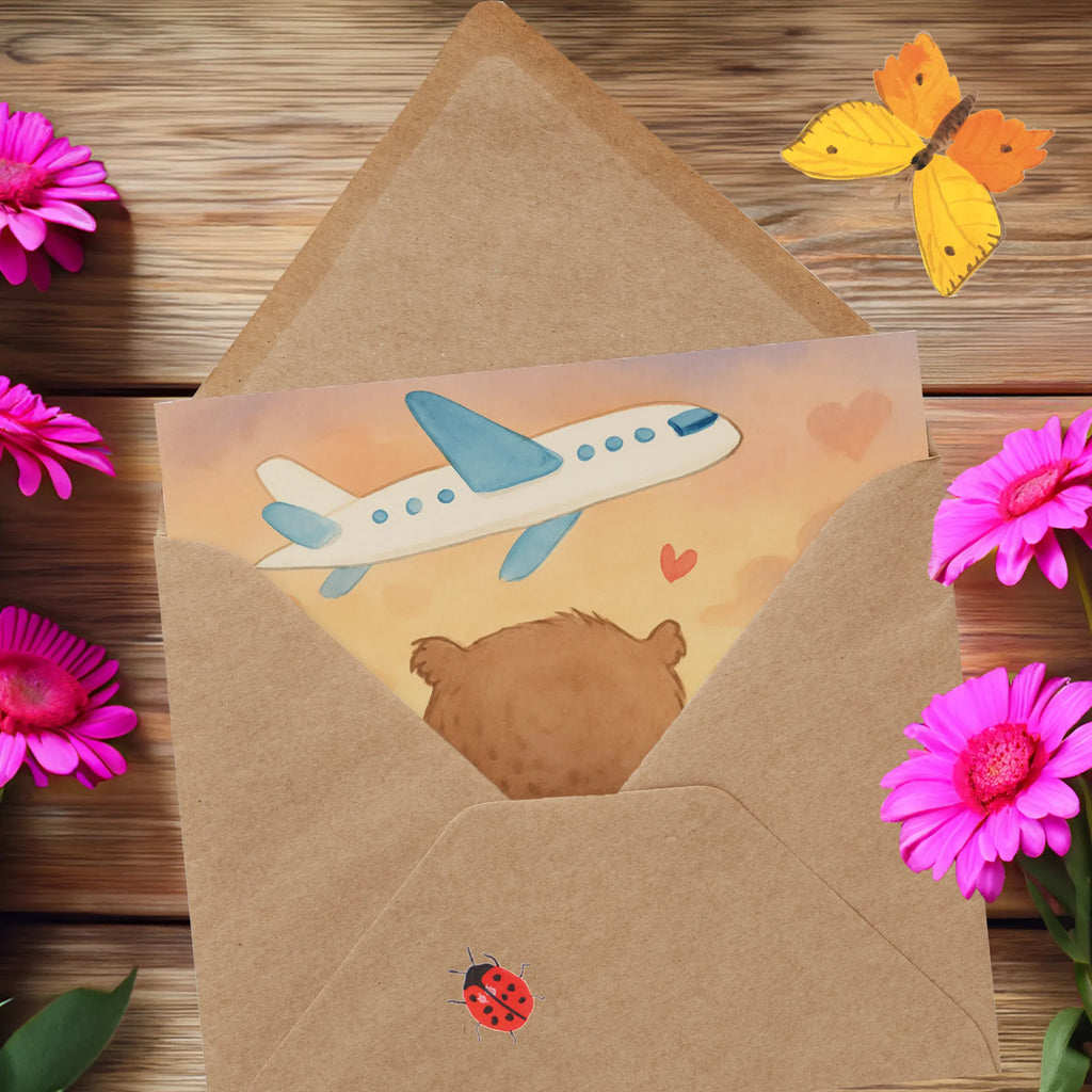 Deluxe Karte Bär Flugzeug Design Karte, Grußkarte, Klappkarte, Einladungskarte, Glückwunschkarte, Hochzeitskarte, Geburtstagskarte, Hochwertige Grußkarte, Hochwertige Klappkarte, Liebe, Partner, Freund, Freundin, Ehemann, Ehefrau, Heiraten, Verlobung, Heiratsantrag, Liebesgeschenk, Jahrestag, Hocheitstag, Valentinstag, Geschenk für Frauen, Hochzeitstag, Mitbringsel, Geschenk für Freundin, Geschenk für Partner, Liebesbeweis, für Männer, für Ehemann