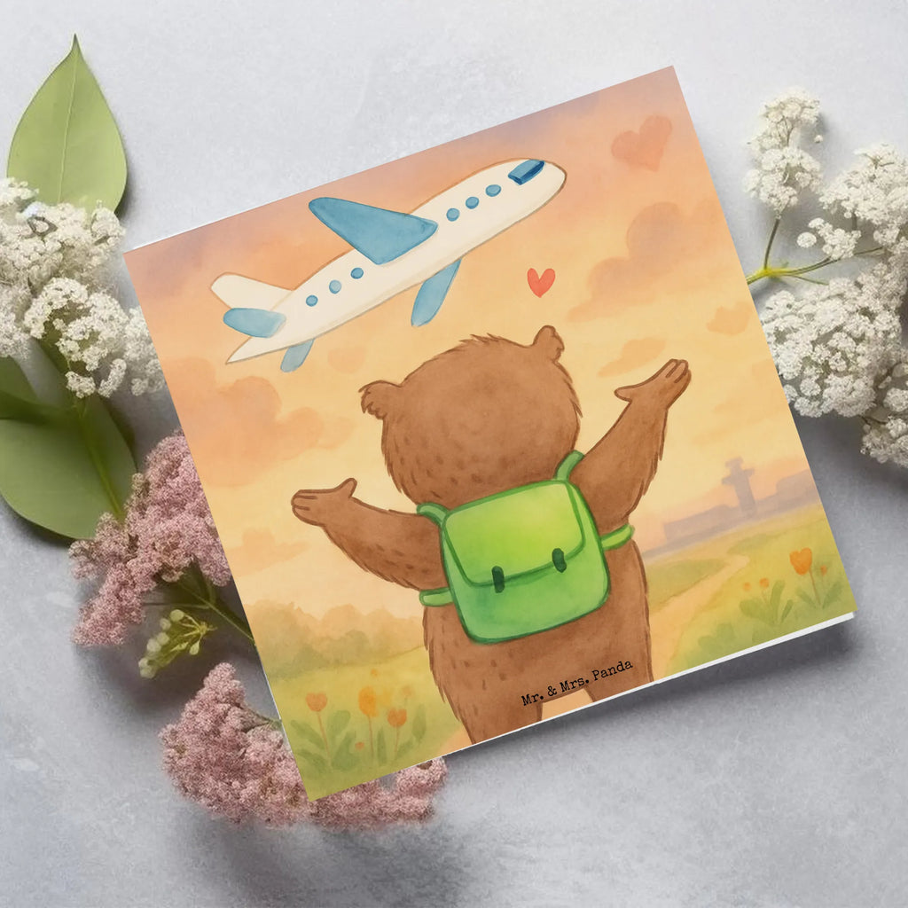 Deluxe Karte Bär Flugzeug Design Karte, Grußkarte, Klappkarte, Einladungskarte, Glückwunschkarte, Hochzeitskarte, Geburtstagskarte, Hochwertige Grußkarte, Hochwertige Klappkarte, Liebe, Partner, Freund, Freundin, Ehemann, Ehefrau, Heiraten, Verlobung, Heiratsantrag, Liebesgeschenk, Jahrestag, Hocheitstag, Valentinstag, Geschenk für Frauen, Hochzeitstag, Mitbringsel, Geschenk für Freundin, Geschenk für Partner, Liebesbeweis, für Männer, für Ehemann