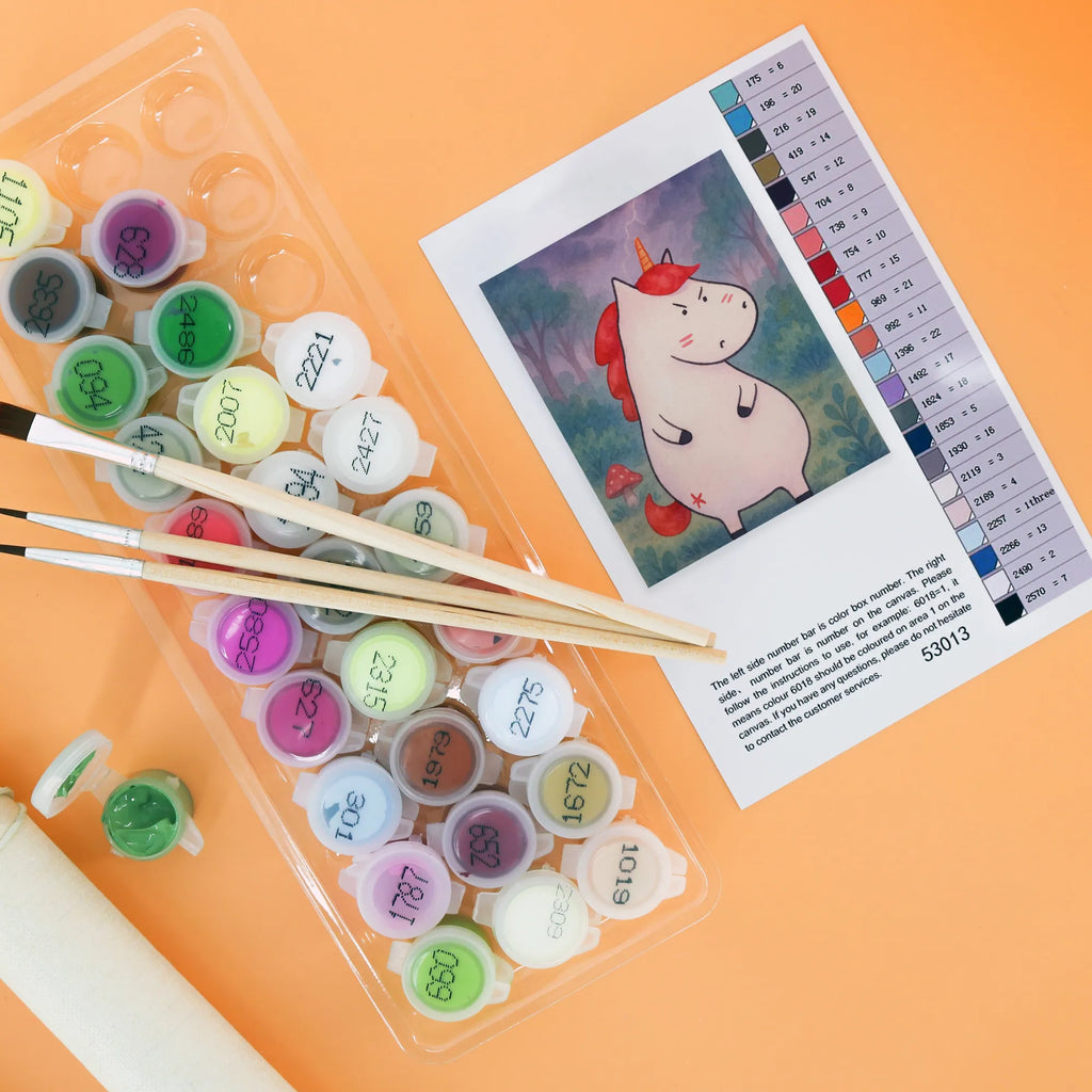 Paint by Numbers unicorn Fury Design unicorn, unicorns, work, Unicorn, office, announcement, colleg gift, reality, office gift, listless, angry, stupid questions