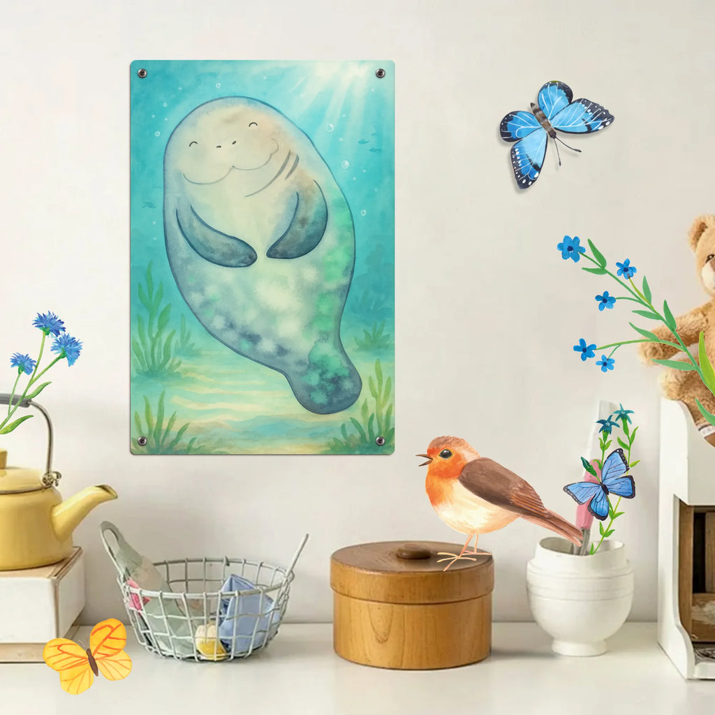 Malen nach Zahlen Metallschild Seekuh Happy Design Bastelidee, Künstler, Kreativität, Ausmalbild, Malen, Baseln, Malen nach Zahlen, DIY, Kunstwerk, Meerestiere, Meer, Urlaub, Selbstliebe, Freundin, Neuanfang, Respekt, Zufrieden, Neustart, Liebeskummer, Seekuh, Achtsamkeit, Seekühe