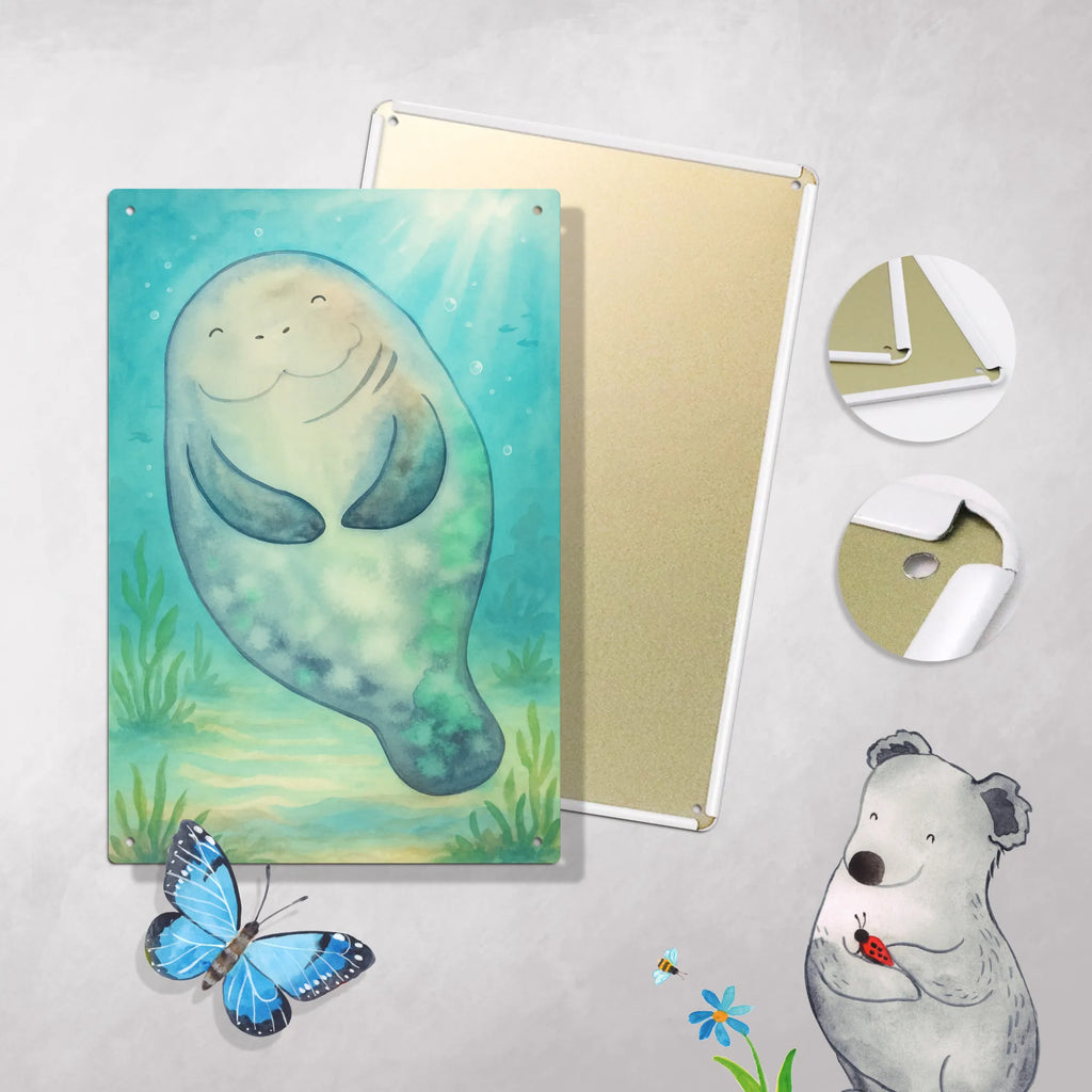 Malen nach Zahlen Metallschild Seekuh Happy Design Bastelidee, Künstler, Kreativität, Ausmalbild, Malen, Baseln, Malen nach Zahlen, DIY, Kunstwerk, Meerestiere, Meer, Urlaub, Selbstliebe, Freundin, Neuanfang, Respekt, Zufrieden, Neustart, Liebeskummer, Seekuh, Achtsamkeit, Seekühe