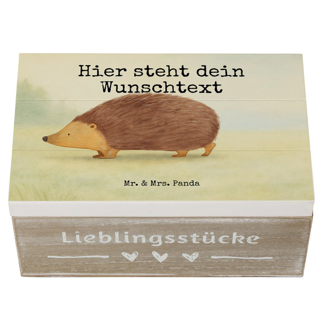 Personalizowane drewniane pudełko jeż serca Design Motywy zwierzęce, dobra energia, zabawne powiedzonka, zwierzęta