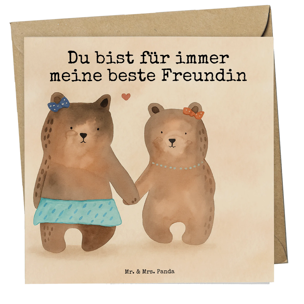 Deluxe Karte Bär Freundin Design Karte, Grußkarte, Klappkarte, Einladungskarte, Glückwunschkarte, Hochzeitskarte, Geburtstagskarte, Hochwertige Grußkarte, Hochwertige Klappkarte, Bär, Teddy, Teddybär, Bär Freundin Beste Freund Liebe Liebesbeweis Verliebt Kumpel Kumpeliene