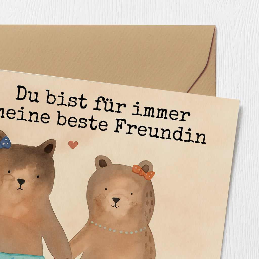 Deluxe Karte Bär Freundin Design Karte, Grußkarte, Klappkarte, Einladungskarte, Glückwunschkarte, Hochzeitskarte, Geburtstagskarte, Hochwertige Grußkarte, Hochwertige Klappkarte, Bär, Teddy, Teddybär, Bär Freundin Beste Freund Liebe Liebesbeweis Verliebt Kumpel Kumpeliene