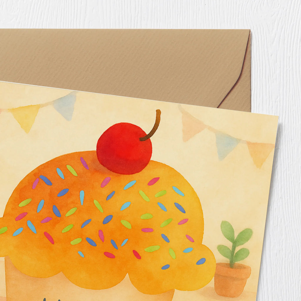 Deluxe Card Cupcake Design small animals, cute, funny, cute animal motives, hand drawn, small world, funny sayings, good mood, happy, gifts, gift ideas, special gifts, animal lover, card, Cupcakes, Baking Present, Kitchen Saying, Wonder, Muffin, Motivation Sayings, Present Cook, Kitchen Decoration