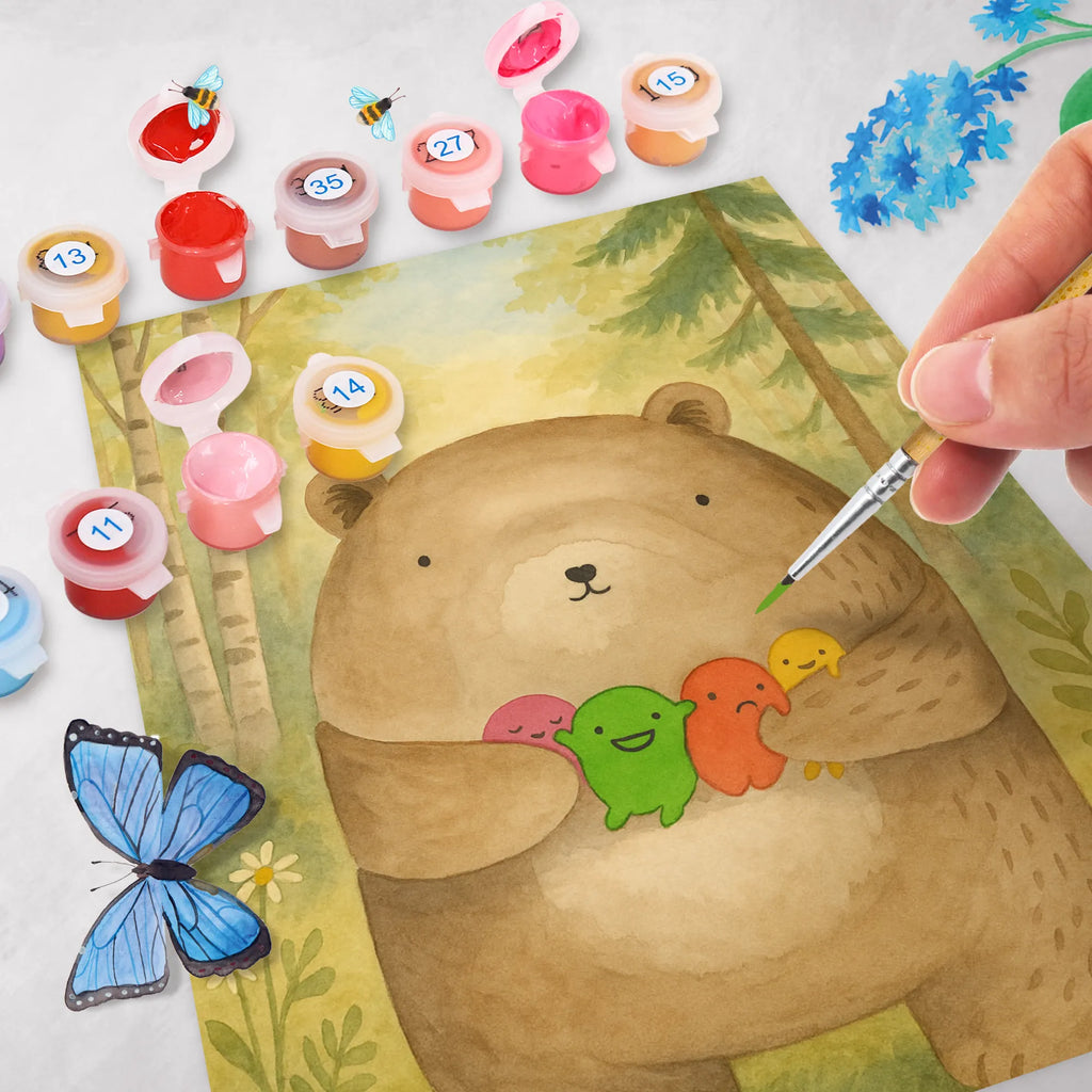 Malen nach Zahlen Bär Gefühl Design Malen, Kreativität, Künstler, Kunstwerk, Bastelidee, DIY, Ausmalbild, Malen nach Zahlen, Baseln, Bär, Teddy, Teddybär, Verrückt, Wahnsinn, Durchgedreht