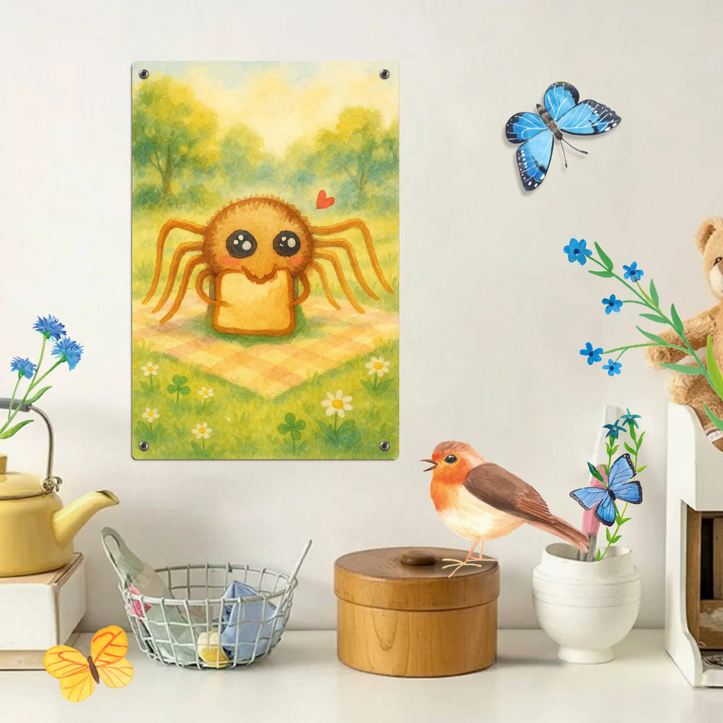 Malen nach Zahlen Metallschild Spinne Agathe Sandwich Design Ausmalbild, DIY, Malen nach Zahlen, Baseln, Kreativität, Kunstwerk, Bastelidee, Künstler, Malen, Spinne Agathe, Spinne, Agathe, Videos, Merchandise, Lebensfreude, Alles wird gut, Mut, Glück, Hunger, Hungrig, Verfressen