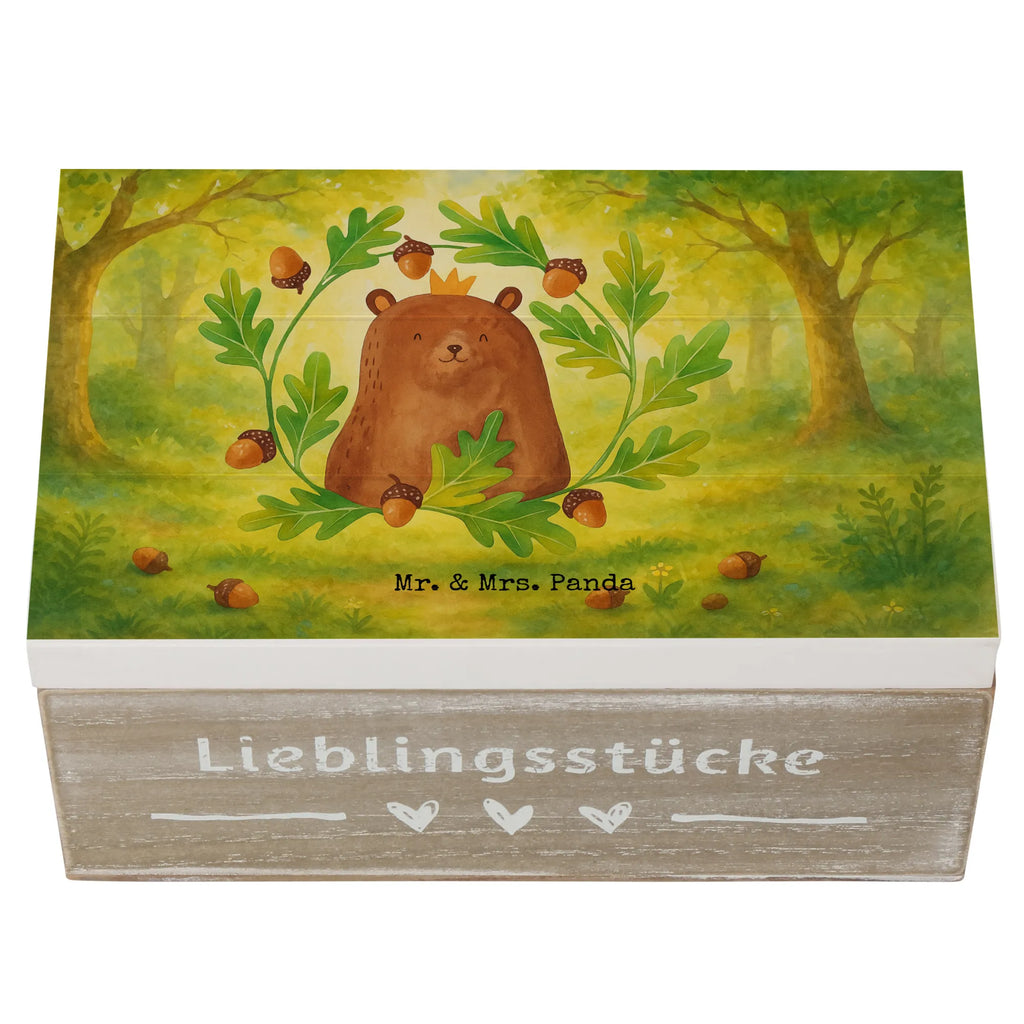 Holzkiste Bär König Design Truhe, Aufbewahrungsbox, Geschenkbox, Schatzkiste, Kiste, Schatulle, XXL, Geschenkdose, Dekokiste, Holzkiste, Erinnerungsbox, Erinnerungskiste, Bär, Teddy, Teddybär, bester Vater, Daddy, Papi, Papa Bär, bester Papa, weltbester Papa, Dad, Papa, Vatertag, Vater