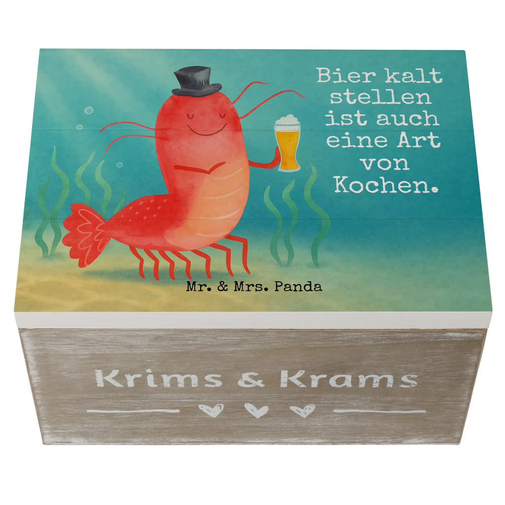 Holzkiste Hummer Weizen Design Dekokiste, Kiste, Geschenkbox, XXL, Truhe, Schatzkiste, Holzkiste, Schatulle, Erinnerungskiste, Geschenkdose, Erinnerungsbox, Aufbewahrungsbox, Meerestiere, Meer, Urlaub, Männerhaushalt, Junggeselle, Bierliebhaber, Bier, Garnelen, Garnele, Kochen, Wirtschaft, Kneipe, Junggesellin, Gasthaus