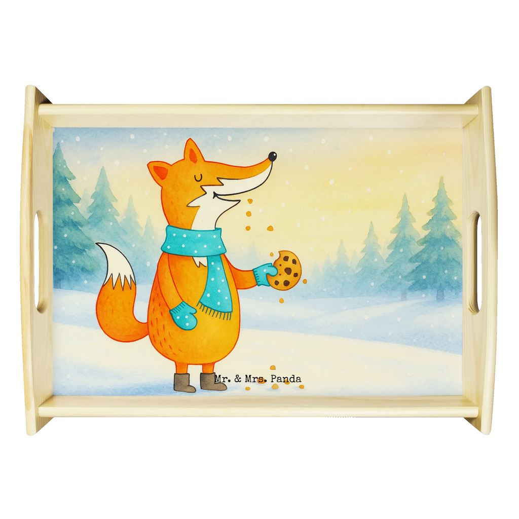 Küchentablett Fuchs Keks Design Frühstückstablett, Serviertablett, Küchentablett, Dekotablett, Holztablett, Tablett, Fuchs, Füchse, Winter, Plätzchen, Küche Deko, Weihnachtszeit, Liebe, Kekse, Backen Spruch
