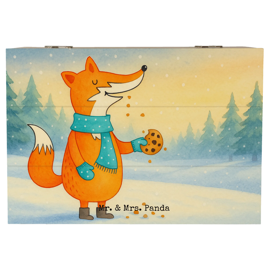 Holzkiste Fuchs Keks Design Truhe, Geschenkbox, Schatzkiste, Holzkiste, Erinnerungskiste, Erinnerungsbox, Dekokiste, Aufbewahrungsbox, Schatulle, Kiste, XXL, Geschenkdose, Fuchs, Winter, Plätzchen, Weihnachtszeit, Backen Spruch, Füchse, Liebe, Kekse, Küche Deko