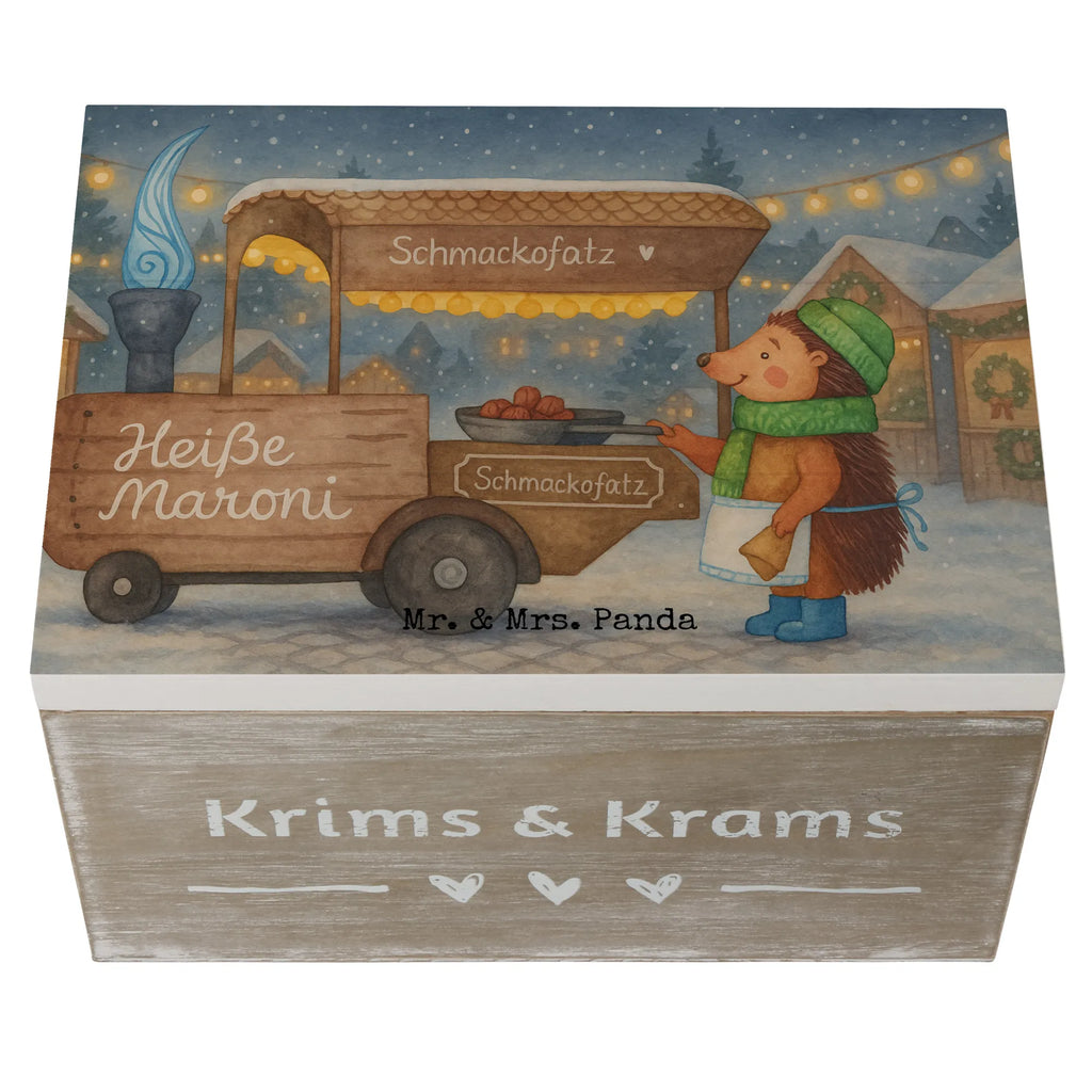 Holzkiste Igel Maronen Design Kiste, Holzkiste, Erinnerungsbox, Geschenkdose, Schatulle, Truhe, Aufbewahrungsbox, Geschenkbox, Schatzkiste, Erinnerungskiste, Dekokiste, XXL, Winter, Weihnachten, Weihnachtsdeko, Nikolaus, Advent, Heiligabend, Wintermotiv, Maronen, Duft, Kastanien, Weihnachtsmarkt