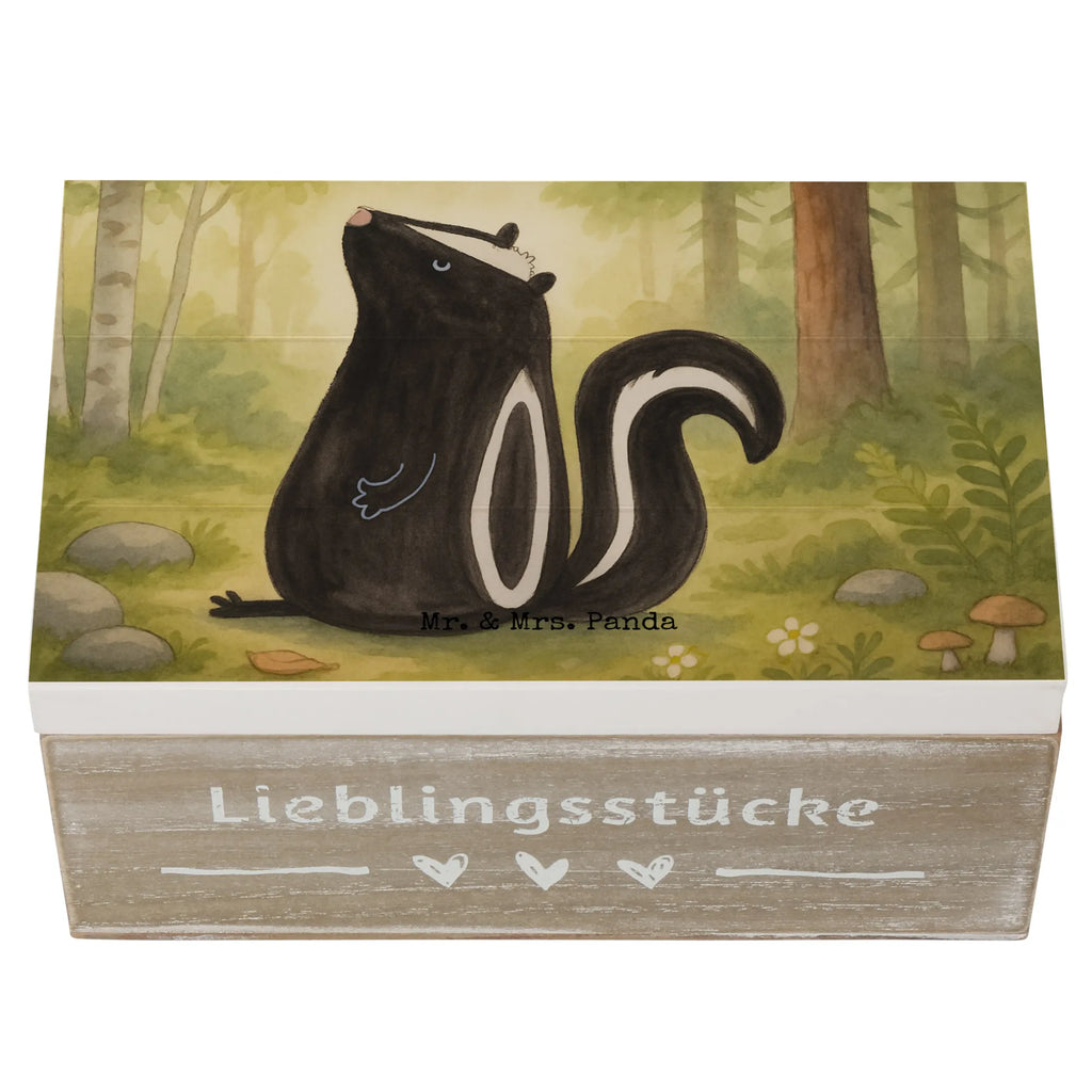 Holzkiste Stinktier Sitzen Design Holzkiste, Erinnerungsbox, Dekokiste, Schatulle, Erinnerungskiste, Kiste, XXL, Aufbewahrungsbox, Geschenkdose, Truhe, Schatzkiste, Geschenkbox, Stinktier, Skunk, Stinki, Raubtier, Spruch, Stinker, Büro, Recht, Wildtier, Besserwisser