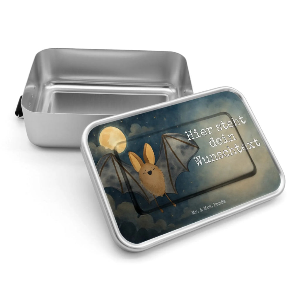 Personalized Metal Lunch Box bat wing Design Kindergarten, Brotdose, Brotdose mit Namen, Geschenk mit Namen, Brotbox, Schule, Brotbox mit Namen, Uni, Tiermotive, Gute Laune, lustige Sprüche, Tiere