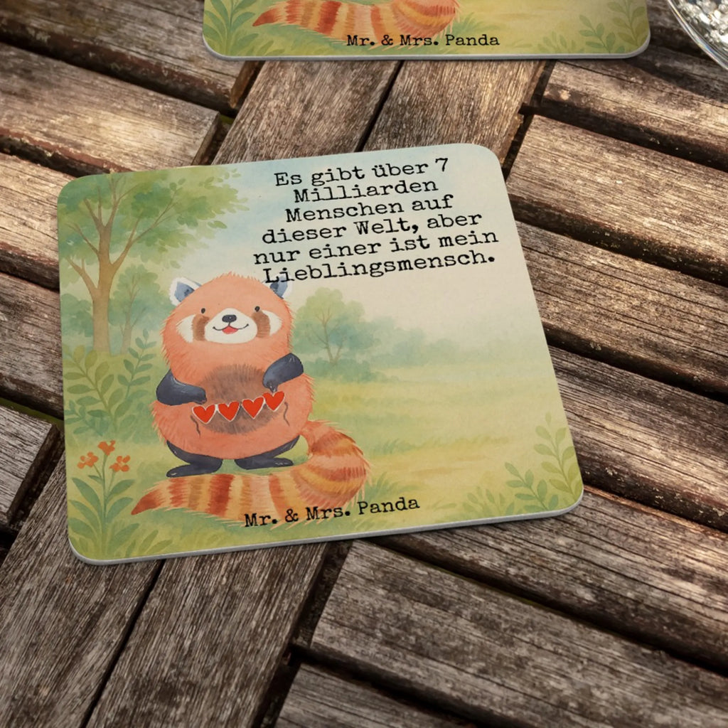 Bierdeckel Roter Panda Design Gastgeschenk Hochzeit, Bierdeckel, Tischdeko, Tiermotive, Gute Laune, lustige Sprüche, Tiere, Panda, Herz, Rot, Liebling, Liebe, Lieblingsmensch