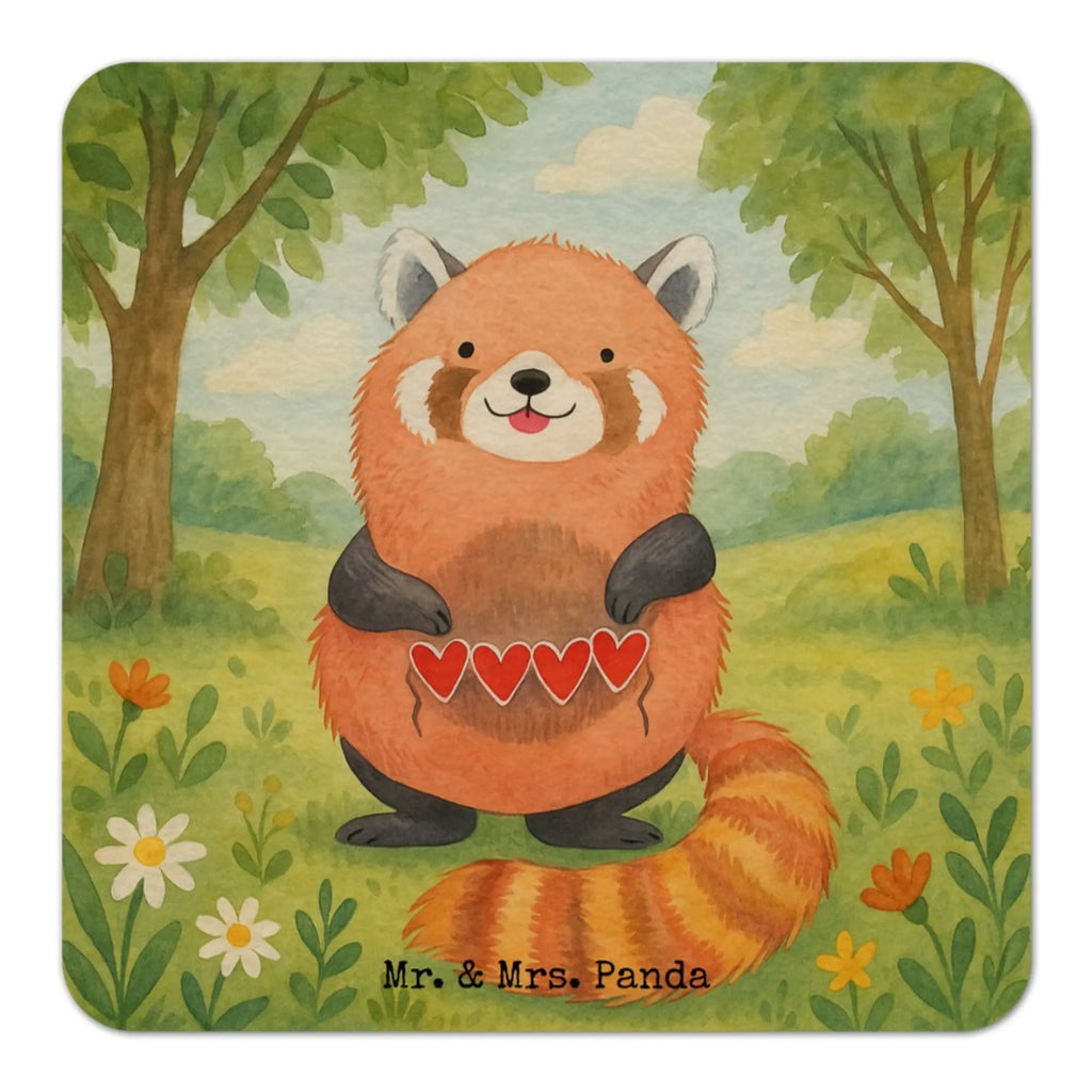 Bierdeckel Roter Panda Design Gastgeschenk Hochzeit, Bierdeckel, Tischdeko, Tiermotive, Gute Laune, lustige Sprüche, Tiere, Panda, Herz, Rot, Liebling, Liebe, Lieblingsmensch