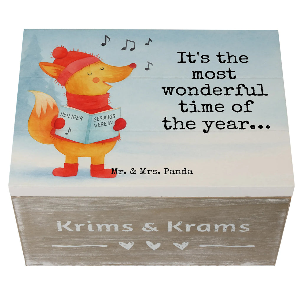 Holzkiste Fuchs Sänger Design Schatzkiste, Truhe, Kiste, Geschenkdose, Schatulle, Erinnerungsbox, Holzkiste, XXL, Dekokiste, Erinnerungskiste, Geschenkbox, Aufbewahrungsbox, Winter, Weihnachten, Weihnachtsdeko, Nikolaus, Advent, Heiligabend, Wintermotiv, Füchse, Fuchs, Weihnachtslieder, Sänger, Singen, Geschenk Sänger
