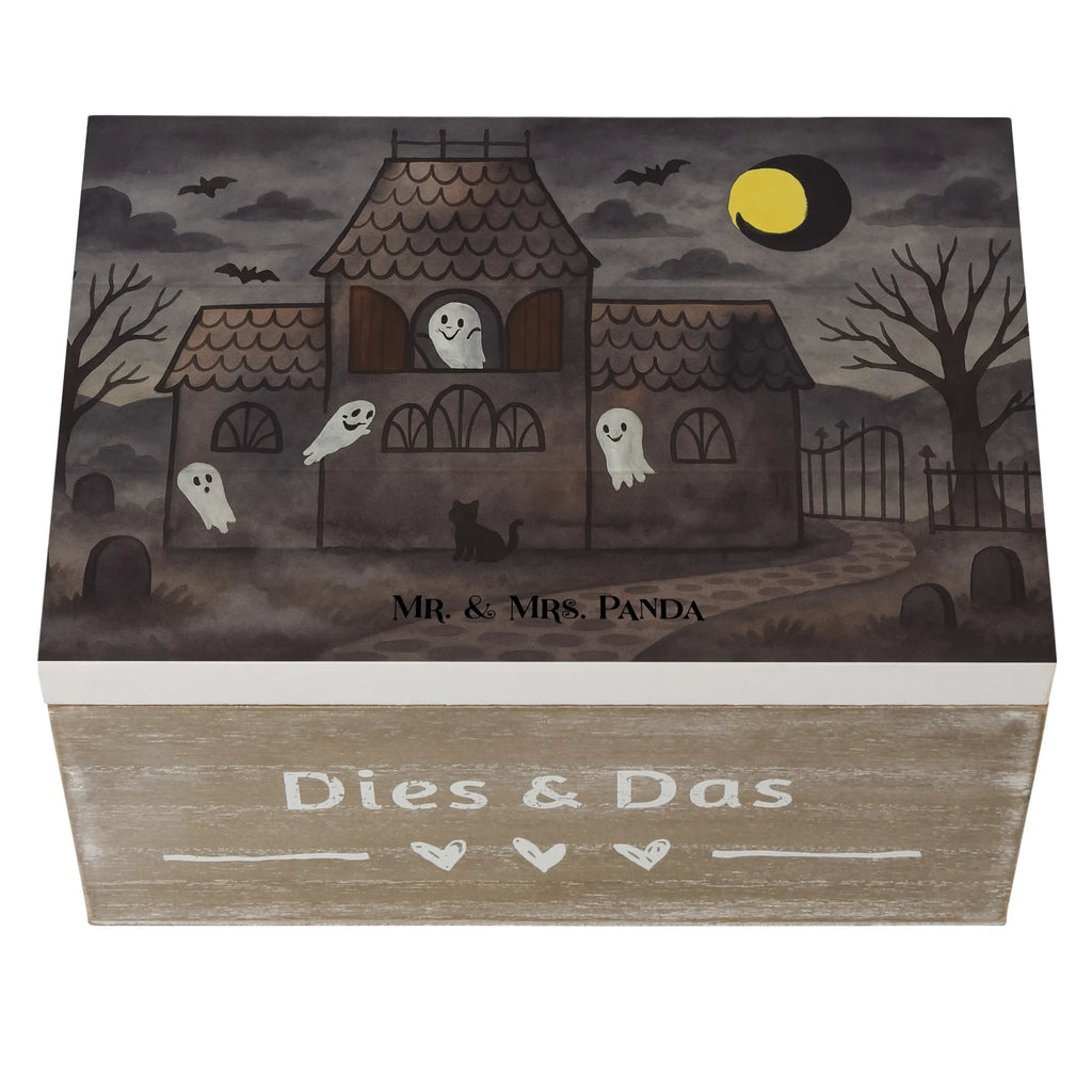 Holzkiste Geister Villa Design Holzkiste, Geschenkbox, XXL, Schatzkiste, Geschenkdose, Erinnerungsbox, Dekokiste, Aufbewahrungsbox, Erinnerungskiste, Truhe, Kiste, Schatulle, Halloween, Deko, Martinssingen, Dekoration, Geschenke, Schenken