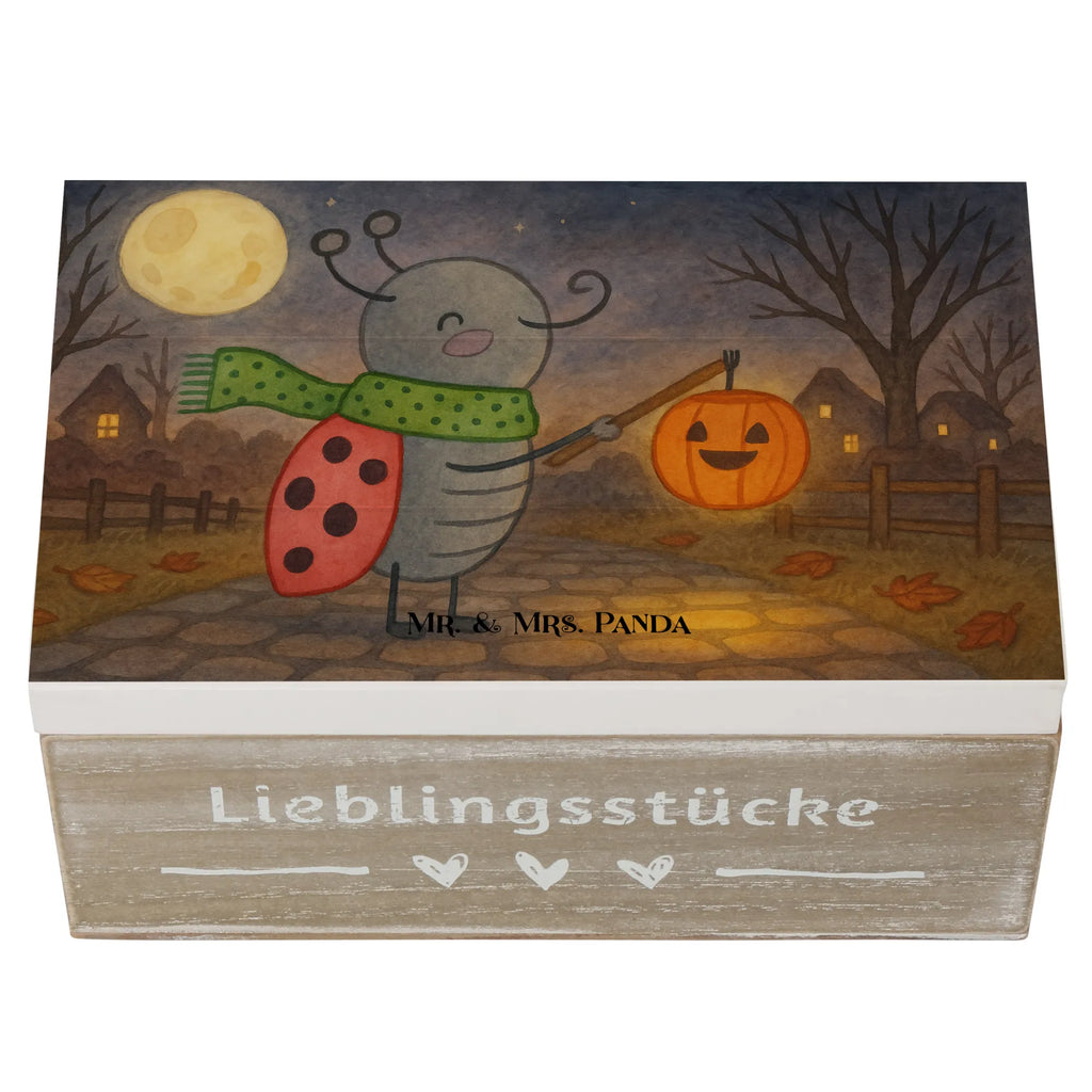 Holzkiste Smörle Laterne Design Schatulle, Erinnerungskiste, Schatzkiste, Truhe, XXL, Holzkiste, Erinnerungsbox, Kiste, Geschenkbox, Dekokiste, Geschenkdose, Aufbewahrungsbox, Halloween, Deko, Martinssingen, Dekoration, Geschenke, Schenken, Laterne, Herbst, Marienkäfer