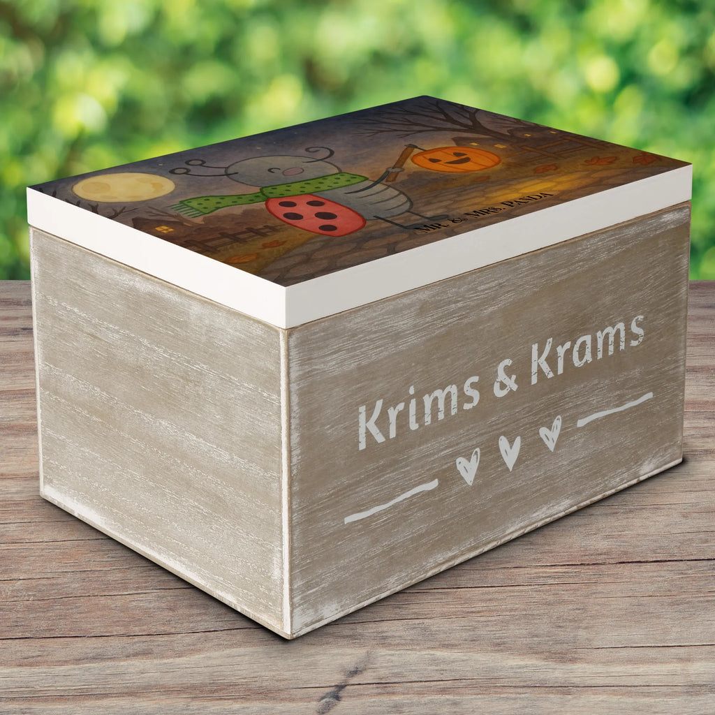 Holzkiste Smörle Laterne Design Schatulle, Erinnerungskiste, Schatzkiste, Truhe, XXL, Holzkiste, Erinnerungsbox, Kiste, Geschenkbox, Dekokiste, Geschenkdose, Aufbewahrungsbox, Halloween, Deko, Martinssingen, Dekoration, Geschenke, Schenken, Laterne, Herbst, Marienkäfer