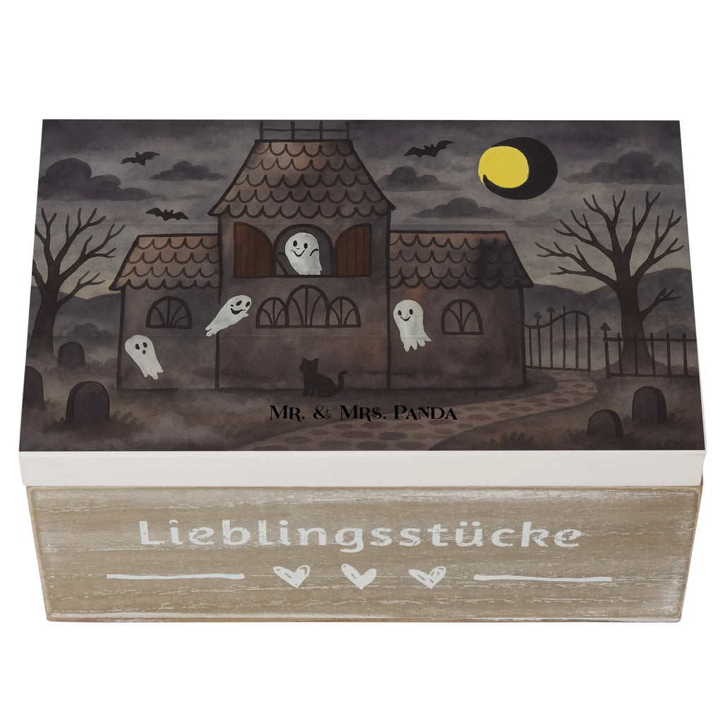 Holzkiste Geister Villa Design Holzkiste, Geschenkbox, XXL, Schatzkiste, Geschenkdose, Erinnerungsbox, Dekokiste, Aufbewahrungsbox, Erinnerungskiste, Truhe, Kiste, Schatulle, Halloween, Deko, Martinssingen, Dekoration, Geschenke, Schenken