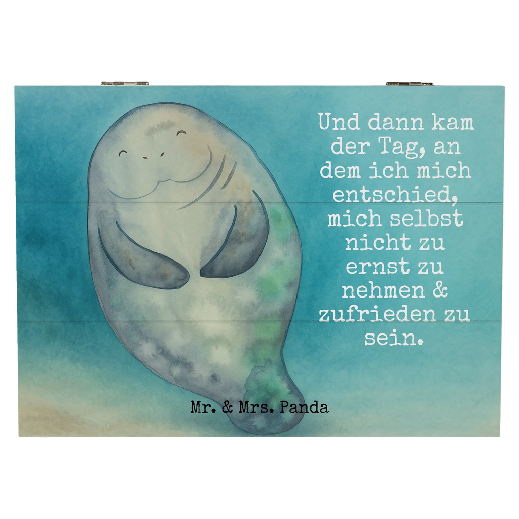 Holzkiste Seekuh Happy Design Kiste, Dekokiste, Aufbewahrungsbox, Schatulle, Erinnerungsbox, Geschenkdose, XXL, Erinnerungskiste, Schatzkiste, Truhe, Geschenkbox, Holzkiste, Meerestiere, Meer, Urlaub, Achtsamkeit, Zufrieden, Neuanfang, Freundin, Respekt, Neustart, Seekühe, Selbstliebe, Liebeskummer, Seekuh