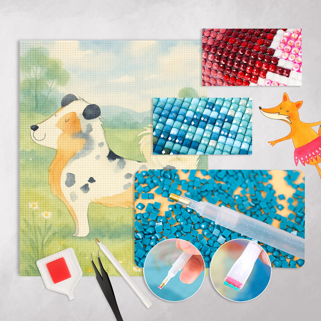 Diamond Painting Hund Australien Shepherd Design DIY, Kreativität, Kristallbild, Diamond Painting, Hund, Hundemotiv, Haustier, Hunderasse, Tierliebhaber, Hundebesitzer, Sprüche, Hundeliebe, Familienhund, Spruch, Shepherd, Australien Shepherd