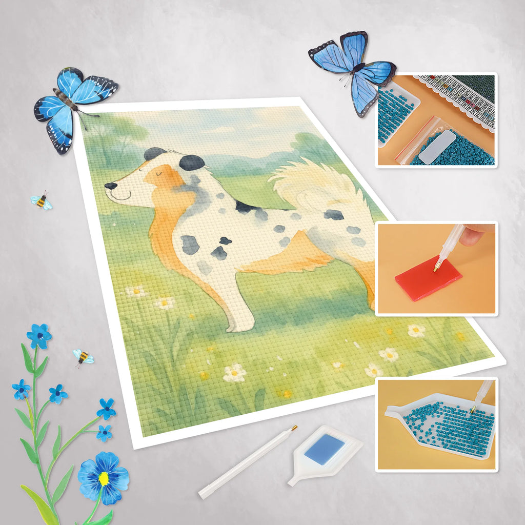 Diamond Painting Hund Australien Shepherd Design DIY, Kreativität, Kristallbild, Diamond Painting, Hund, Hundemotiv, Haustier, Hunderasse, Tierliebhaber, Hundebesitzer, Sprüche, Hundeliebe, Familienhund, Spruch, Shepherd, Australien Shepherd