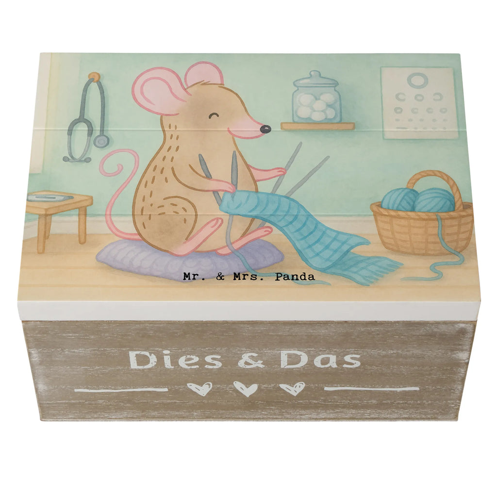 Wooden chest Mouse Knit Design Wooden box, XXL, memory box, box, casket, chest, storage box, treasure chest, decorative box, Gift, sport, hobby, giving, thank you, award, profit, athlete, Knitting, DIY