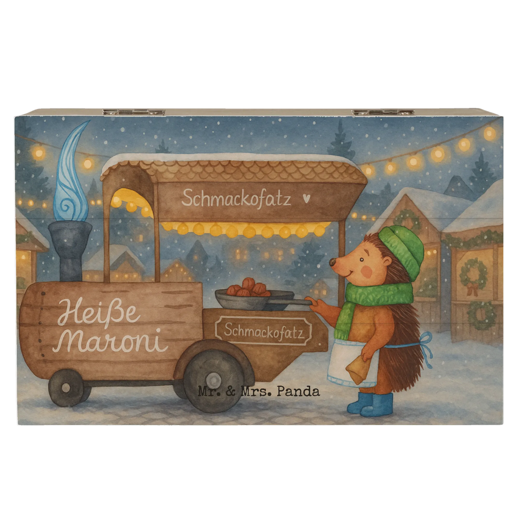 Holzkiste Igel Maronen Design Kiste, Holzkiste, Erinnerungsbox, Geschenkdose, Schatulle, Truhe, Aufbewahrungsbox, Geschenkbox, Schatzkiste, Erinnerungskiste, Dekokiste, XXL, Winter, Weihnachten, Weihnachtsdeko, Nikolaus, Advent, Heiligabend, Wintermotiv, Maronen, Duft, Kastanien, Weihnachtsmarkt