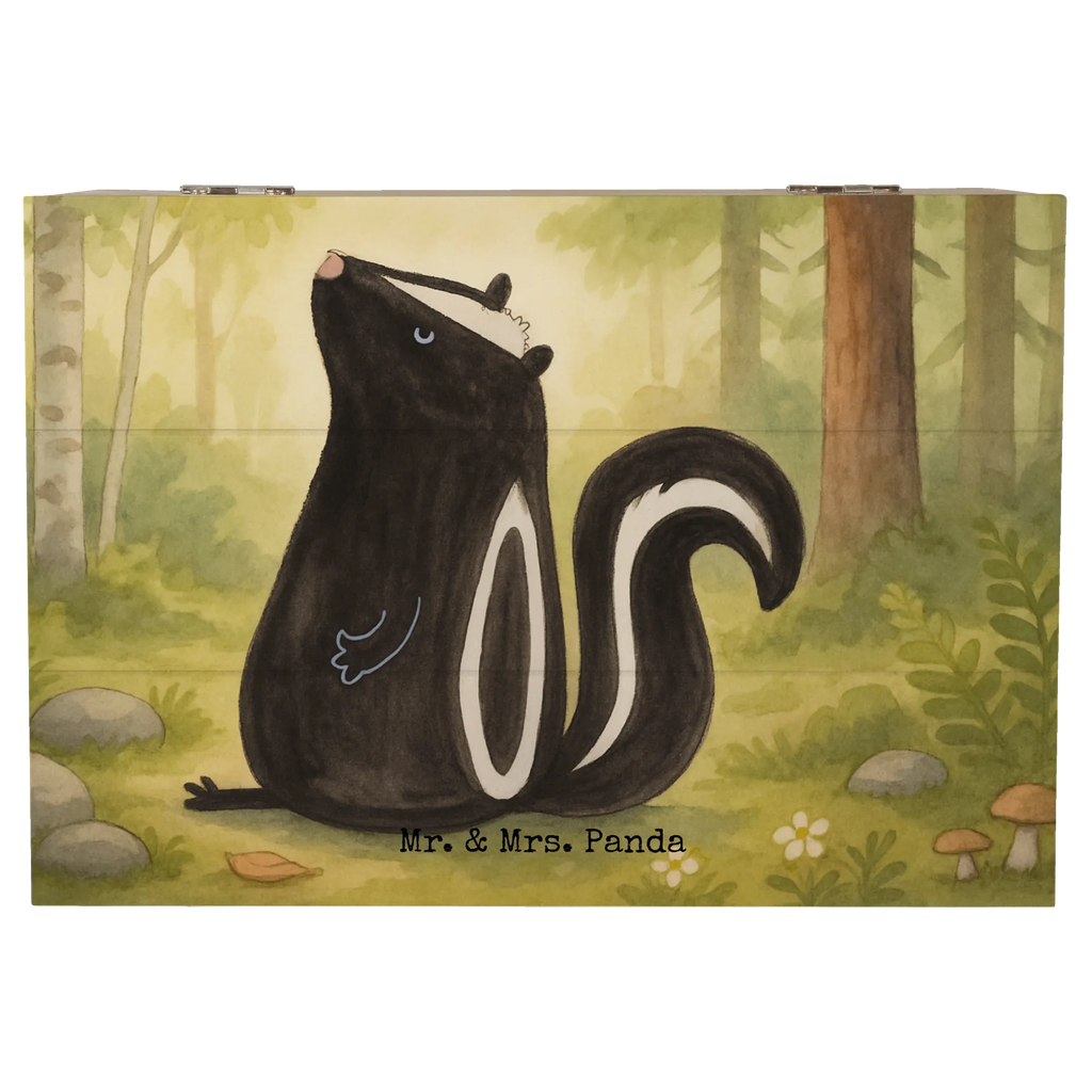 Holzkiste Stinktier Sitzen Design Holzkiste, Erinnerungsbox, Dekokiste, Schatulle, Erinnerungskiste, Kiste, XXL, Aufbewahrungsbox, Geschenkdose, Truhe, Schatzkiste, Geschenkbox, Stinktier, Skunk, Stinki, Raubtier, Spruch, Stinker, Büro, Recht, Wildtier, Besserwisser