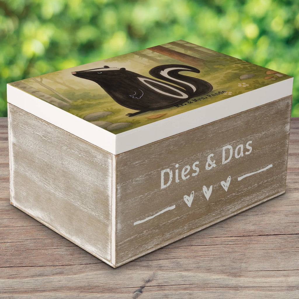 Holzkiste Stinktier Sitzen Design Holzkiste, Erinnerungsbox, Dekokiste, Schatulle, Erinnerungskiste, Kiste, XXL, Aufbewahrungsbox, Geschenkdose, Truhe, Schatzkiste, Geschenkbox, Stinktier, Skunk, Stinki, Raubtier, Spruch, Stinker, Büro, Recht, Wildtier, Besserwisser