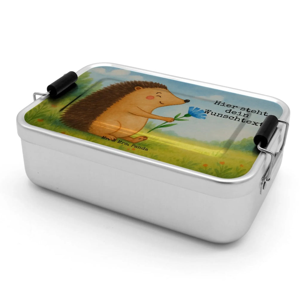 Personalized Metal Lunch Box Hedgehog Flower Design Geschenk mit Namen, Schule, Kindergarten, Uni, Brotbox mit Namen, Brotbox, Brotdose mit Namen, Brotdose, Tiermotive, Gute Laune, lustige Sprüche, Tiere, Genesungswünsche, Krankenhaus, Besuch, Krankheit, krank, Gute Besserung, Igel