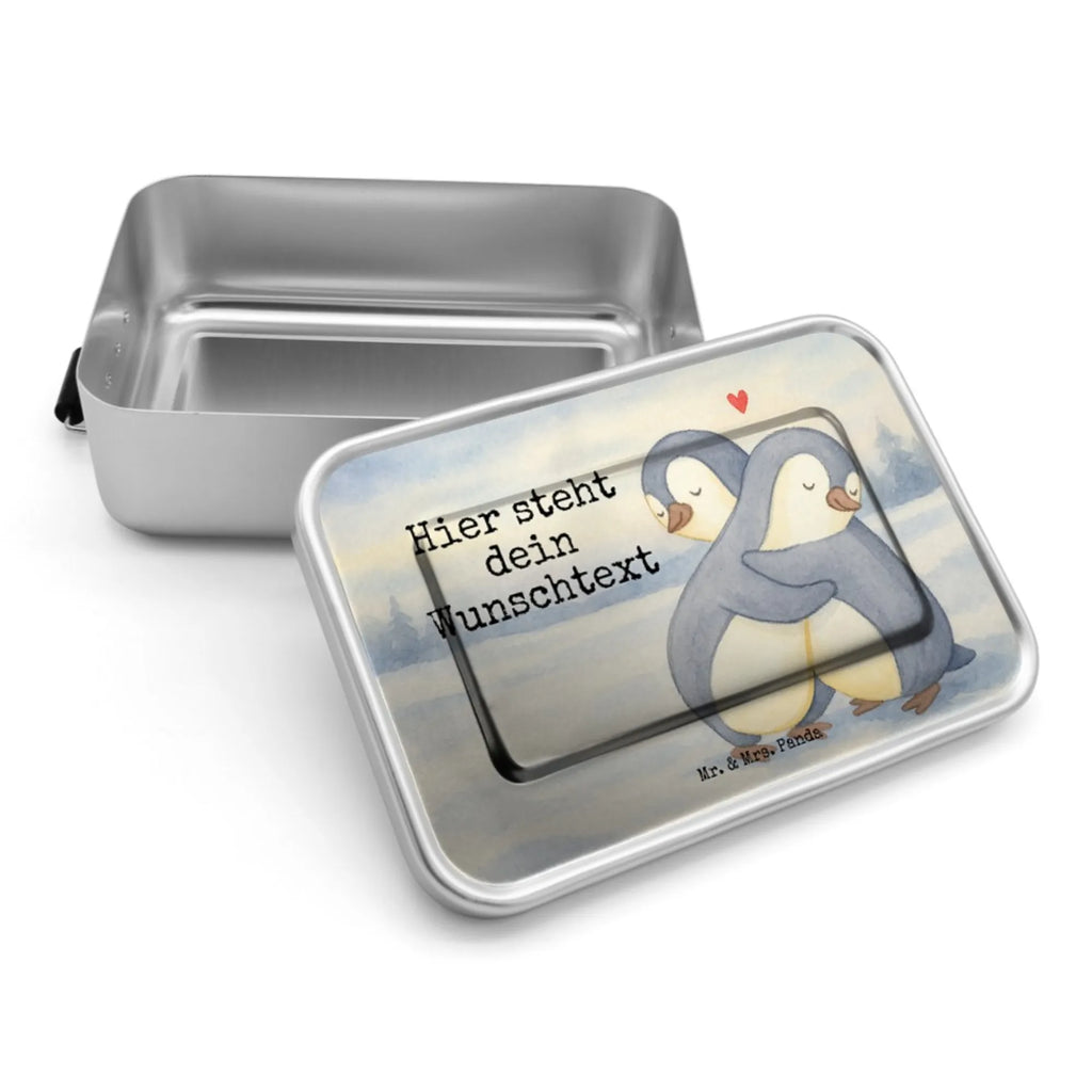 Personalisierte Metall Brotdose Pinguine Kuscheln Design Brotdose, Brotdose mit Namen, Kindergarten, Brotbox, Uni, Geschenk mit Namen, Schule, Brotbox mit Namen, Liebe, Partner, Freund, Freundin, Ehemann, Ehefrau, Heiraten, Verlobung, Heiratsantrag, Liebesgeschenk, Jahrestag, Hocheitstag, für Ehemann, Hochzeitstag, Geschenk für Partner, Geschenk für Frauen, Valentinstag, für Männer, Mitbringsel, Liebesbeweis, Geschenk für Freundin