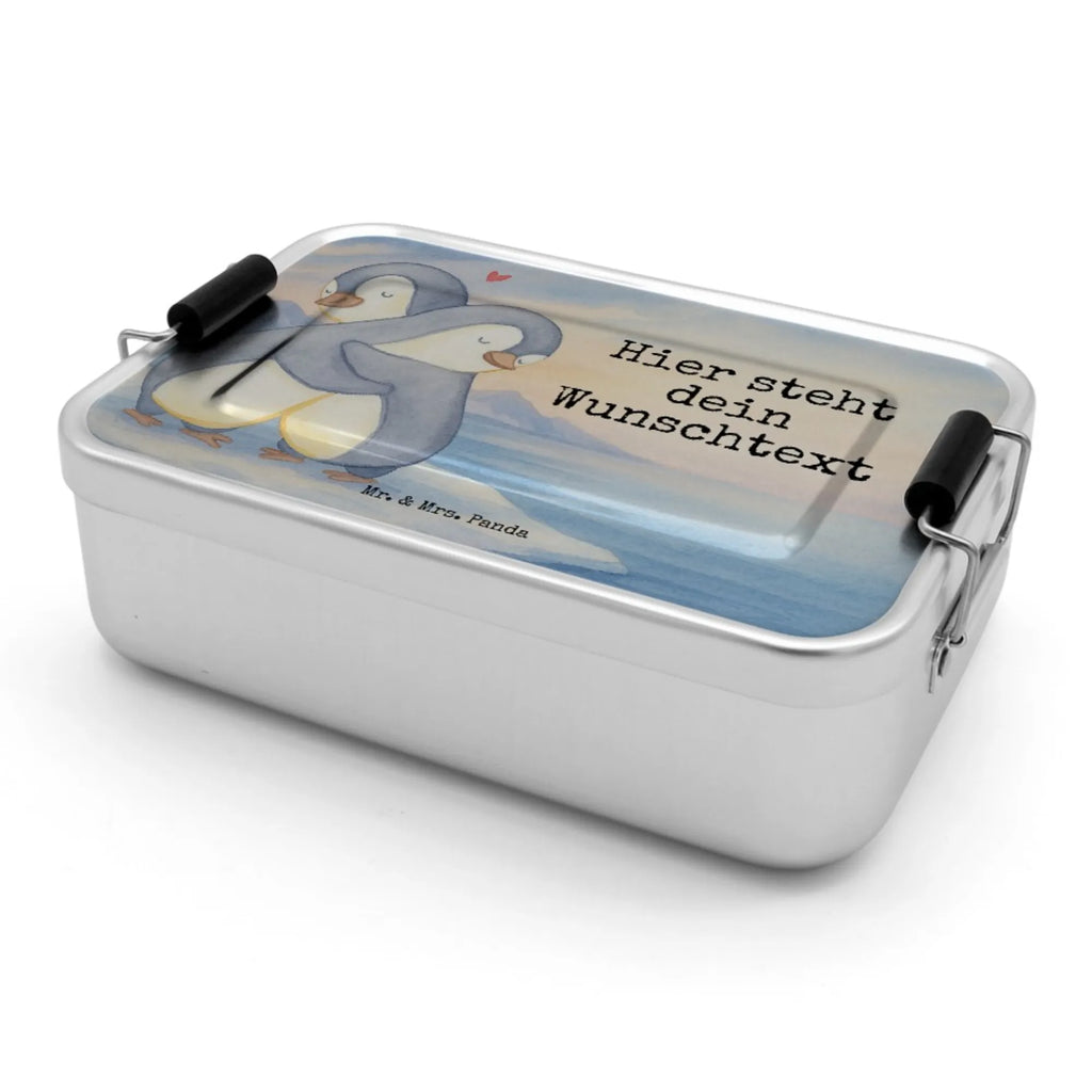 Spersonalizowany metalowy pojemnik na lunch Pingwiny przytulanie Design Schule, Brotbox mit Namen, Brotdose mit Namen, Uni, Kindergarten, Geschenk mit Namen, Brotdose, Brotbox, Liebe, Partner, Freund, Freundin, Ehemann, Ehefrau, Heiraten, Verlobung, Heiratsantrag, Liebesgeschenk, Jahrestag, Hocheitstag, Hochzeitstag, für Ehemann, Geschenk für Partner, Liebesbeweis, Geschenk für Freundin, für Männer, Mitbringsel, Valentinstag, Geschenk für Frauen