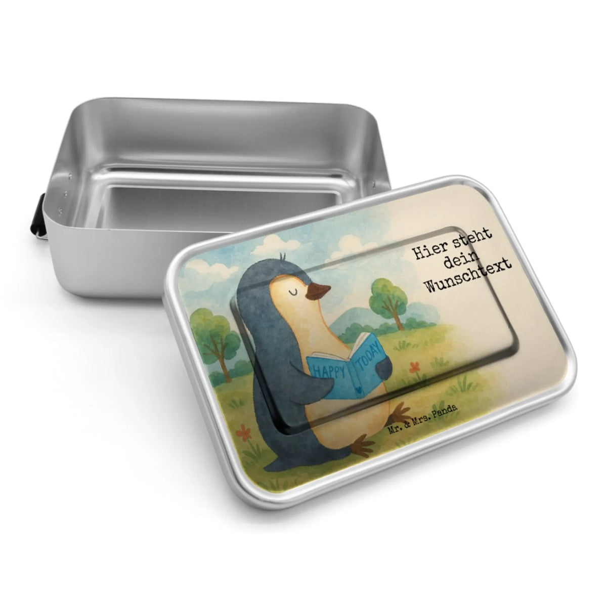 Personalized Metal Lunch Box Penguin A book Design North Pole, Penguins, book, leisure, holidays, penguins, reading, lazing around, doing nothing, bookworm, vacation